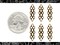 Antiqued Brass Multi Hole Beading Filigree Connectors - Set of Six - AB-2C11